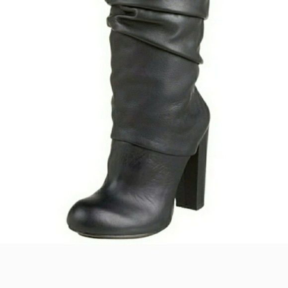 DESIGNER KNEE HIGH BOOTS LEATHER 4" HEEL SIZE 36 IT WOMENS 36 IT - Picture 9 of 10